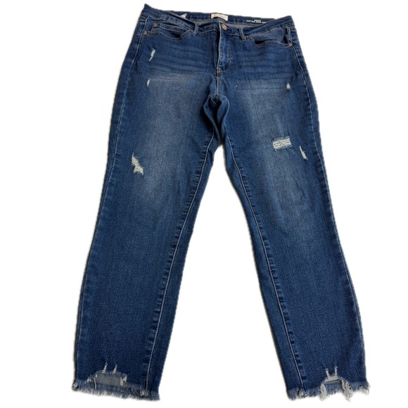 Nicole Miller Denim - Nicole Miller Jeans Womens Size‎ 10 Blue Soho High Rise Ankle Skinny Distressed